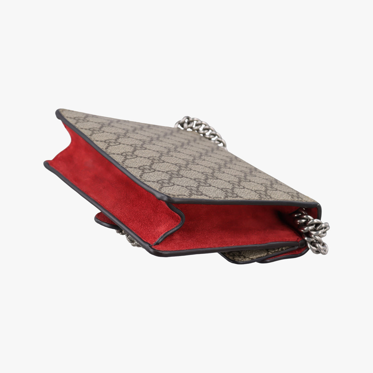 Pre-owned Gucci Dionysus beige×red PVC coated canvas × suede 421970 shoulderbag | stylenewstar