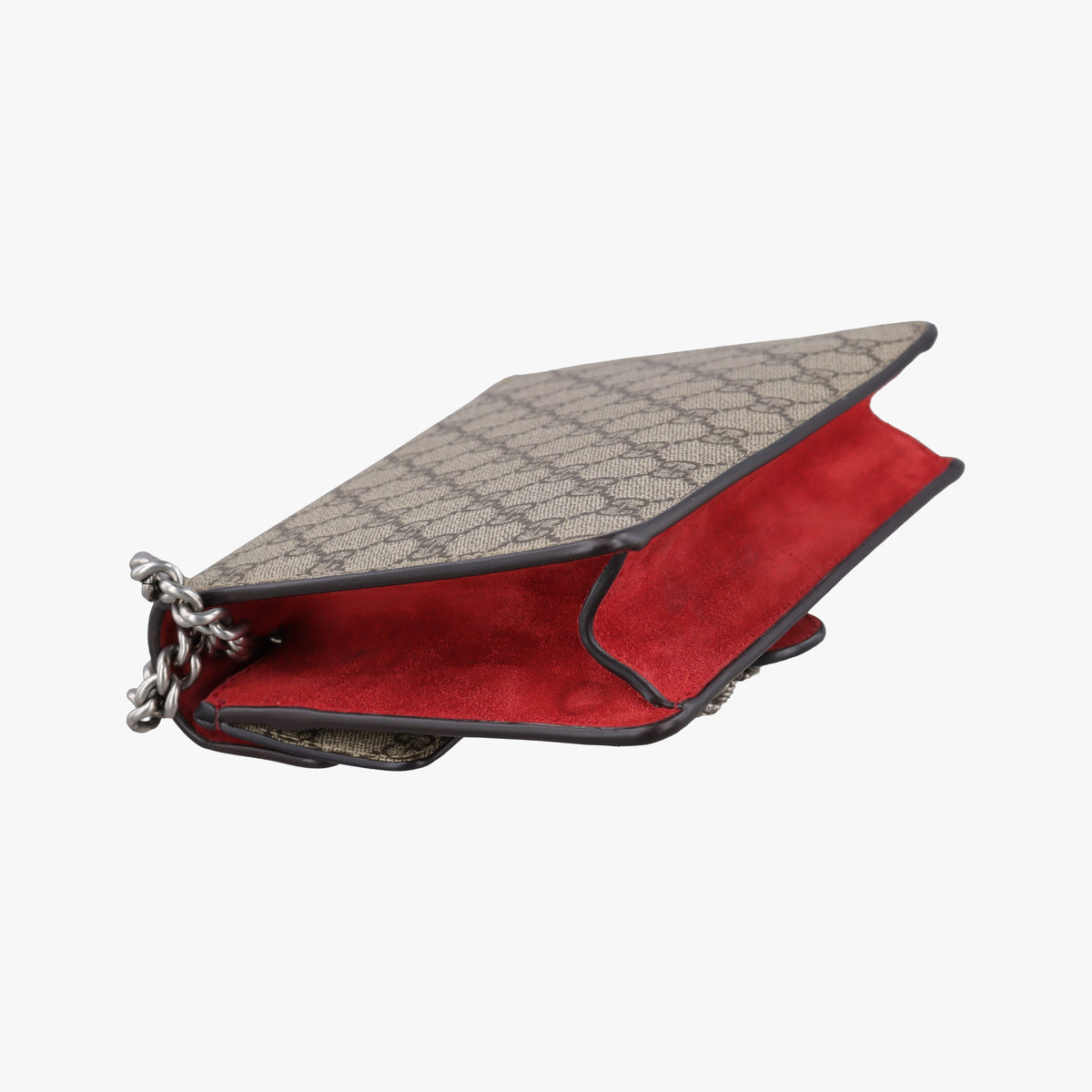 Pre-owned Gucci Dionysus beige×red PVC coated canvas × suede 421970 shoulderbag | stylenewstar