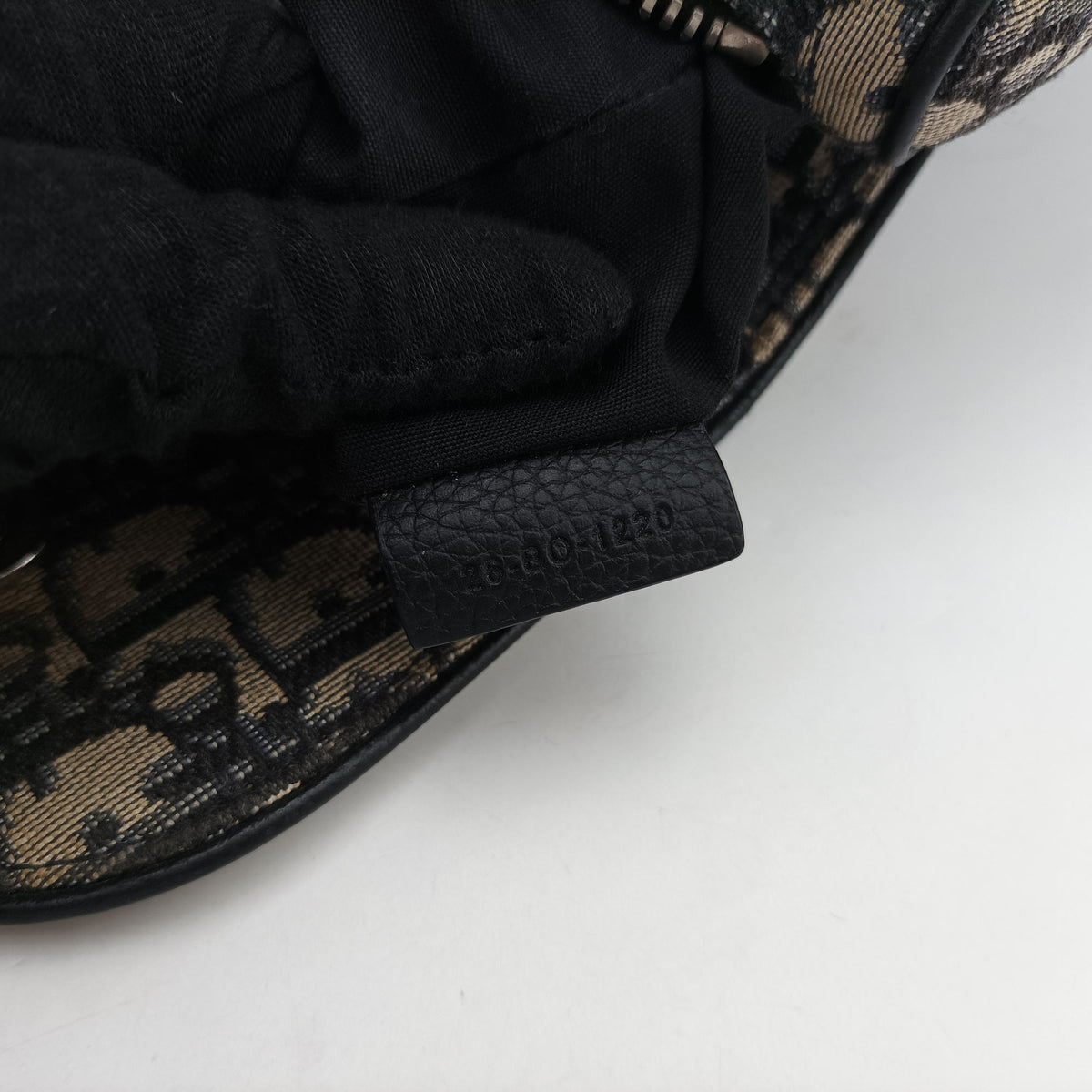 Pre-owned Christian Dior Saddle Navy Jacquard×Leather  bum bag/waist bag | stylenewstar