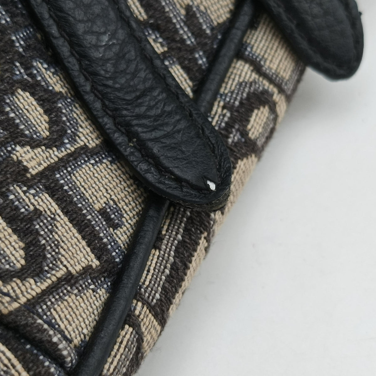 Pre-owned Christian Dior Saddle Navy Jacquard×Leather  bum bag/waist bag | stylenewstar