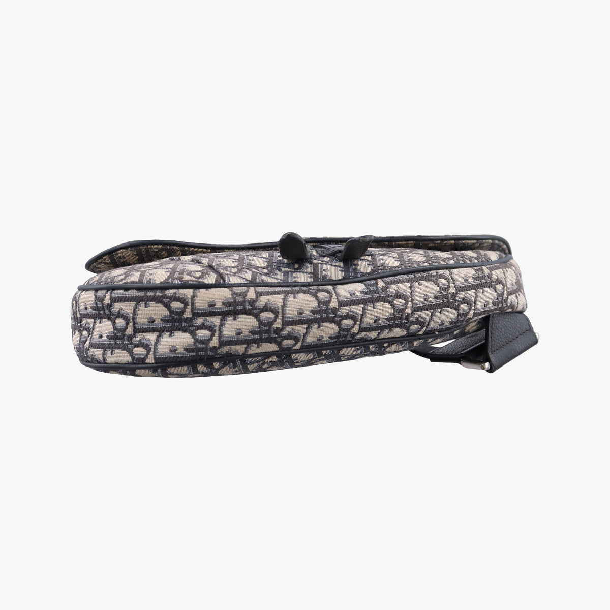 Pre-owned Christian Dior Saddle Navy Jacquard×Leather  bum bag/waist bag | stylenewstar