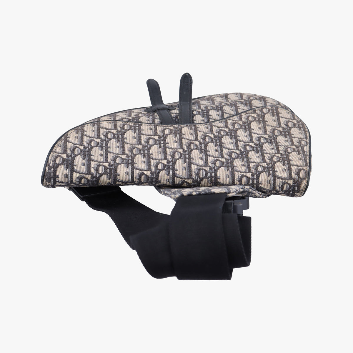 Pre-owned Christian Dior Saddle Navy Jacquard×Leather  bum bag/waist bag | stylenewstar