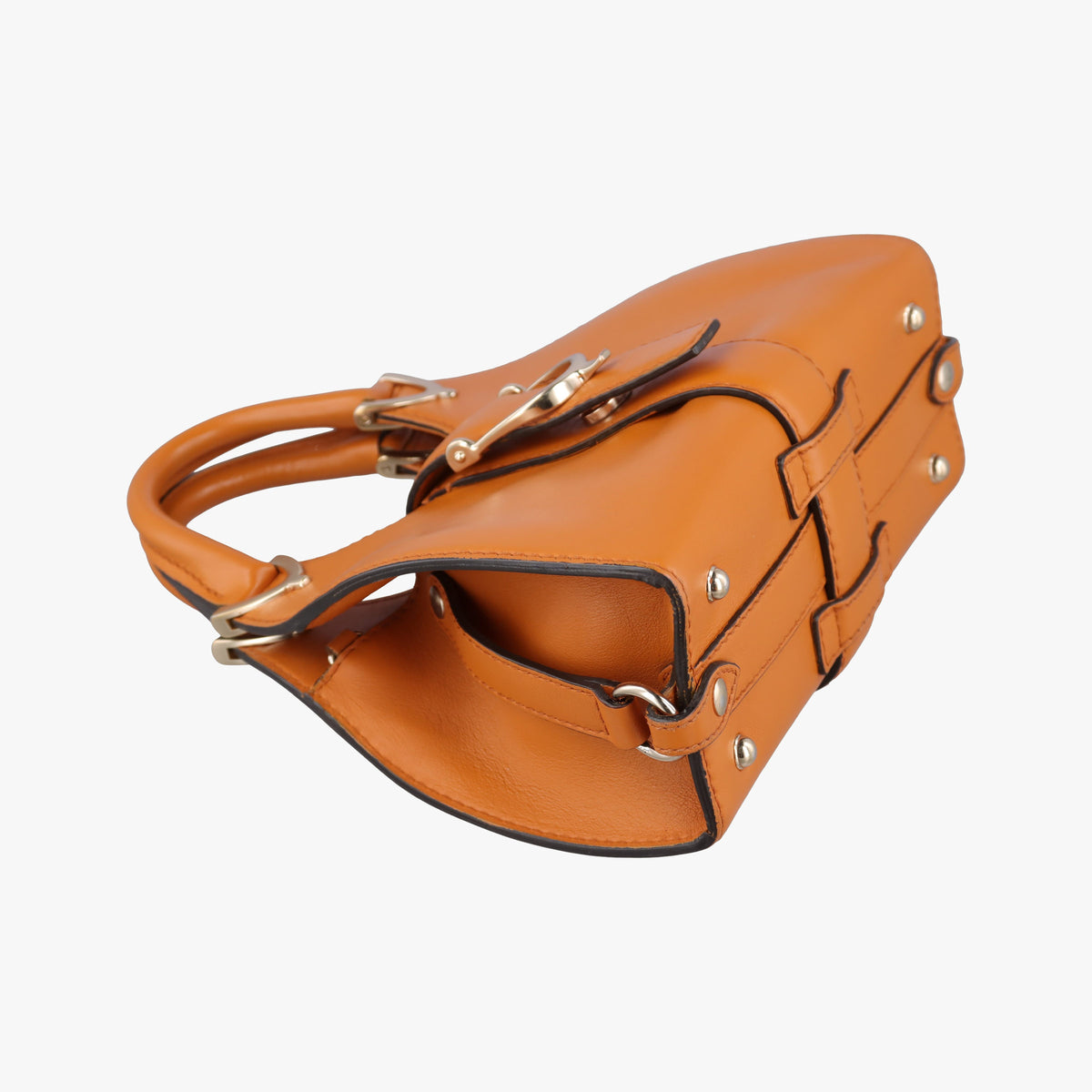 Pre-owned Gucci Stirrup Brown leather 277515 handbag | stylenewstar