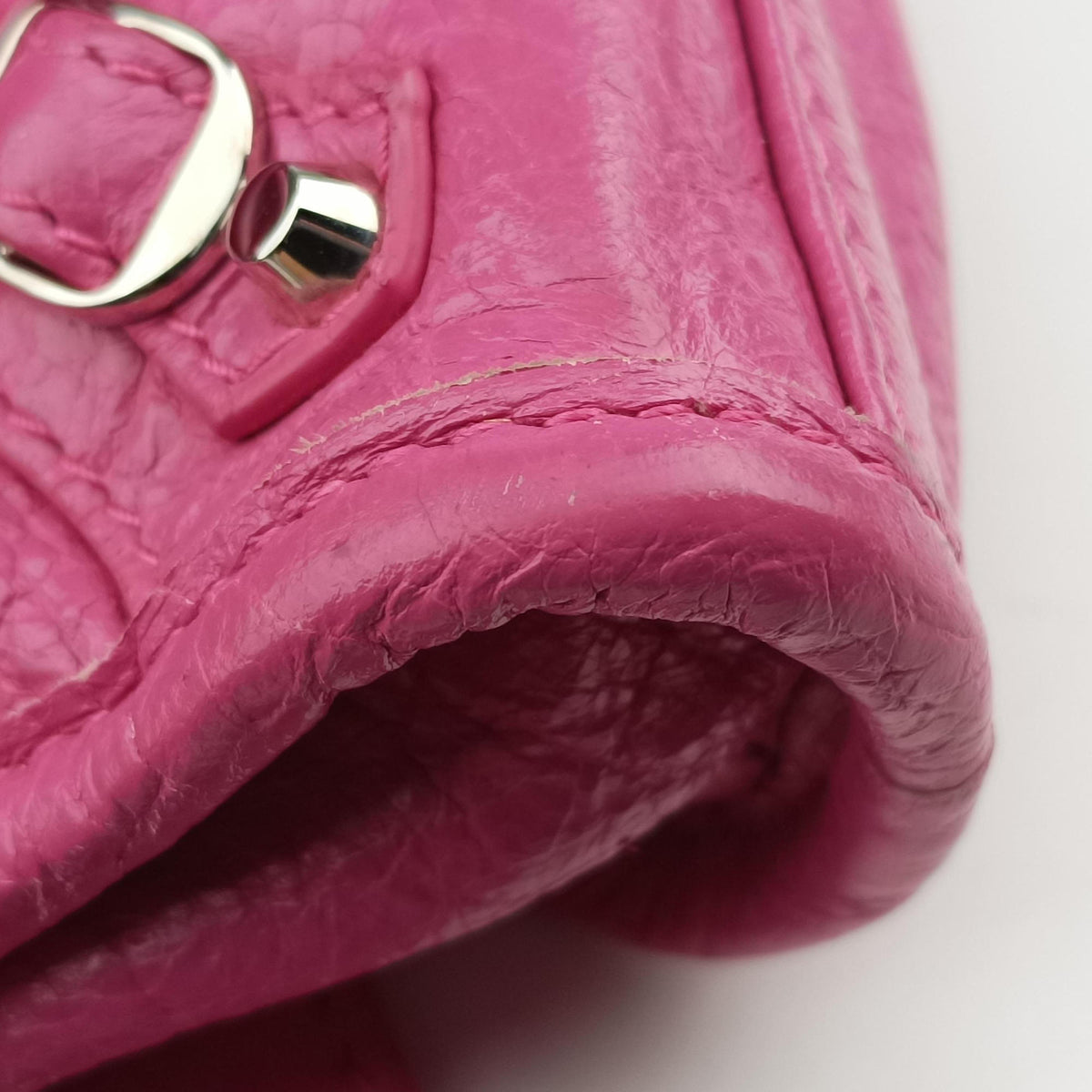 Pre-owned Balenciaga Classic City Nano Pink lambskin  shoulderbag | stylenewstar