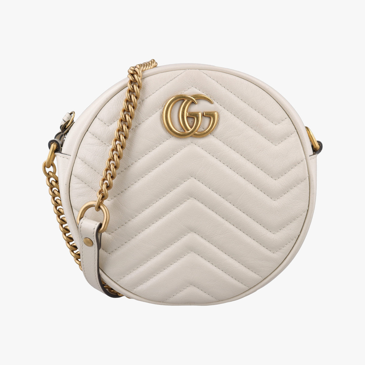 Secondhand Gucci GG Marmont White Leather 550154 shoulderbag | stylenewstar