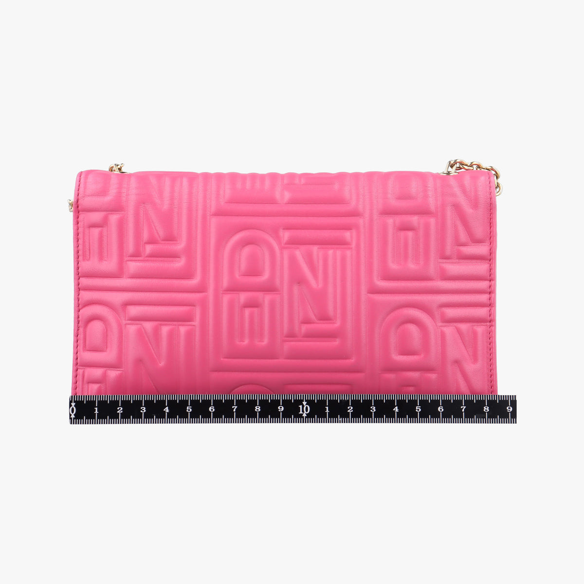 Pre-owned Fendi Embossed Logo Pink lambskin 8M0219 shoulderbag | stylenewstar