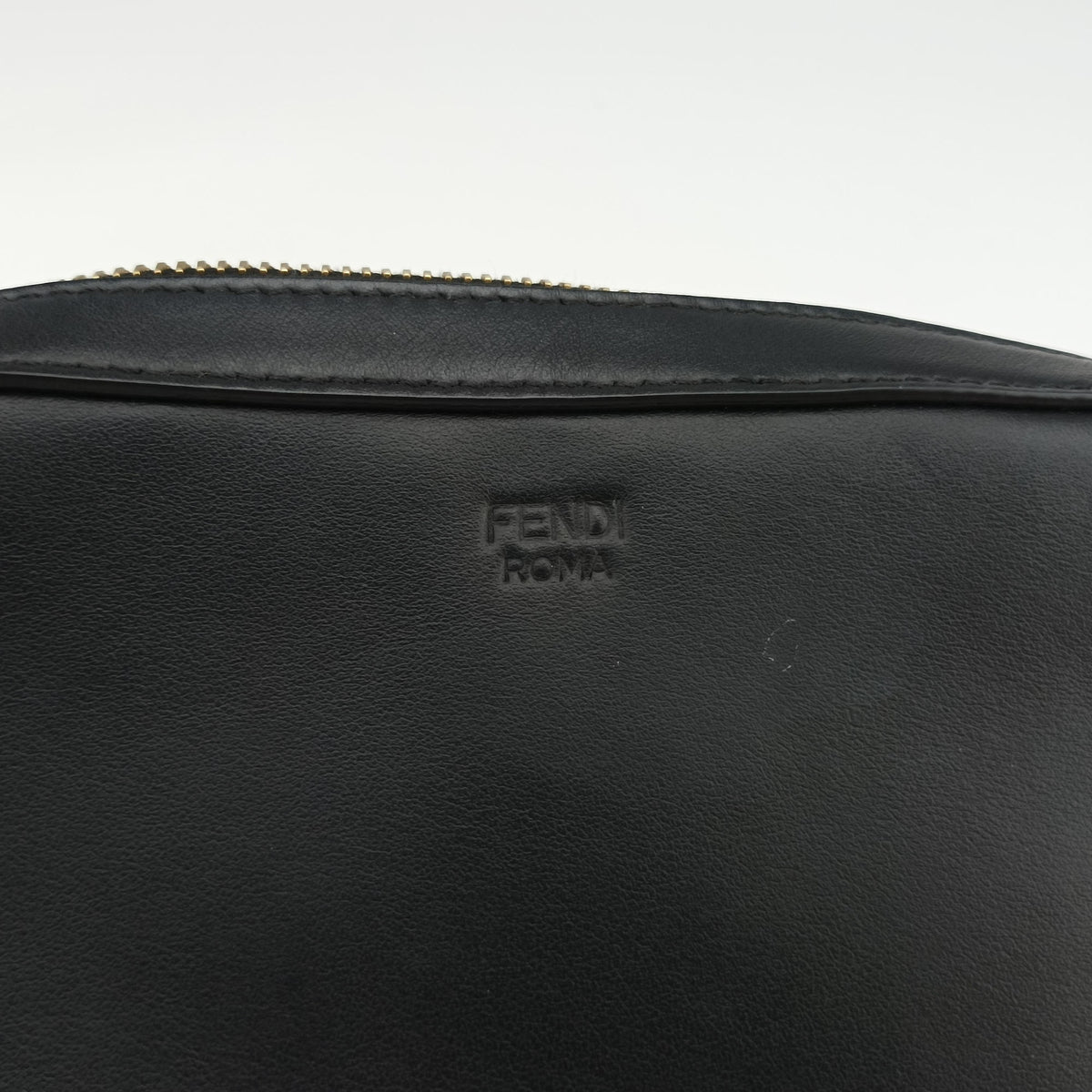 Pre-owned Fendi Monster Camera case Black Leather 7M0286 shoulderbag | stylenewstar