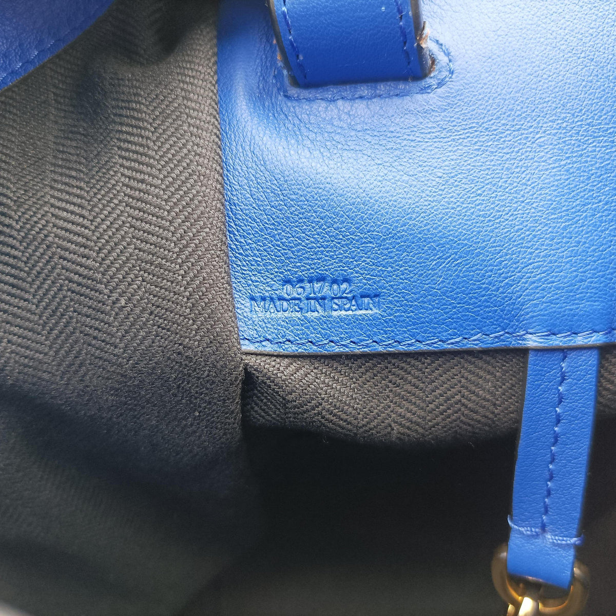 Pre-owned Loewe Hammock Black×blue Leather  shoulderbag | stylenewstar