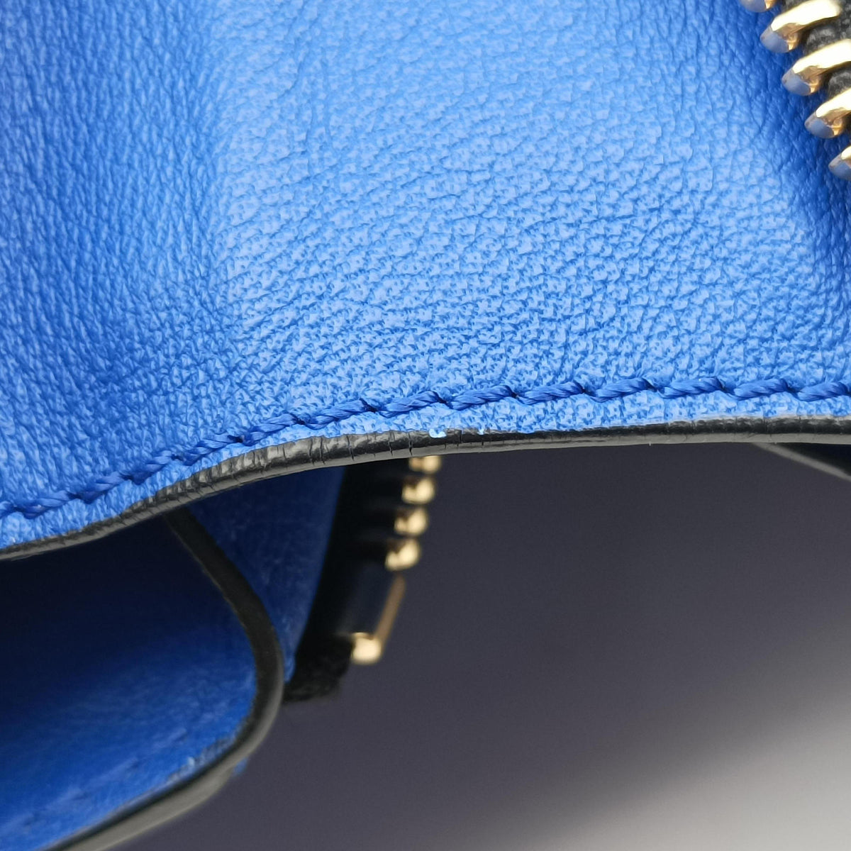 Pre-owned Loewe Hammock Black×blue Leather  shoulderbag | stylenewstar