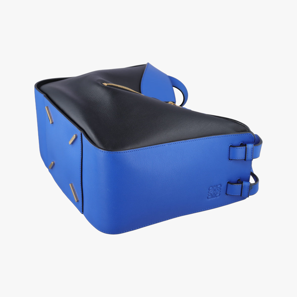 Pre-owned Loewe Hammock Black×blue Leather  shoulderbag | stylenewstar