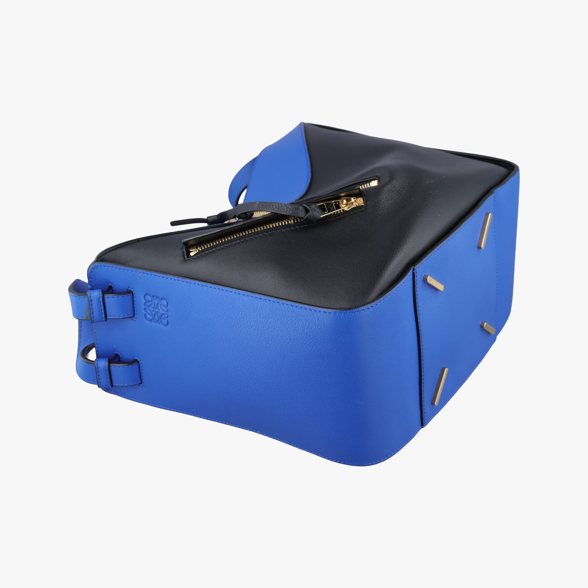 Pre-owned Loewe Hammock Black×blue Leather  shoulderbag | stylenewstar