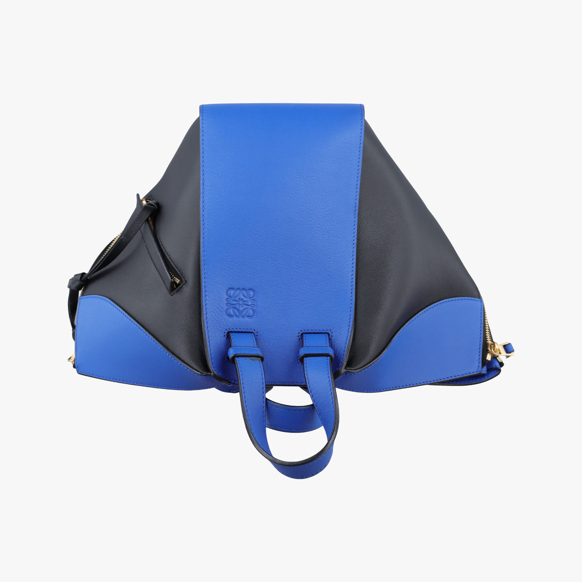 Pre-owned Loewe Hammock Black×blue Leather  shoulderbag | stylenewstar