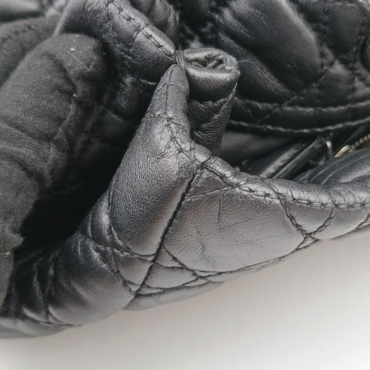 Pre-owned Christian Dior Cannage Dior Soft Shopping Black lambskin  shoulderbag | stylenewstar