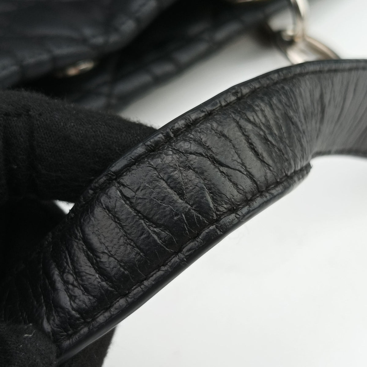Pre-owned Christian Dior Cannage Dior Soft Shopping Black lambskin  shoulderbag | stylenewstar