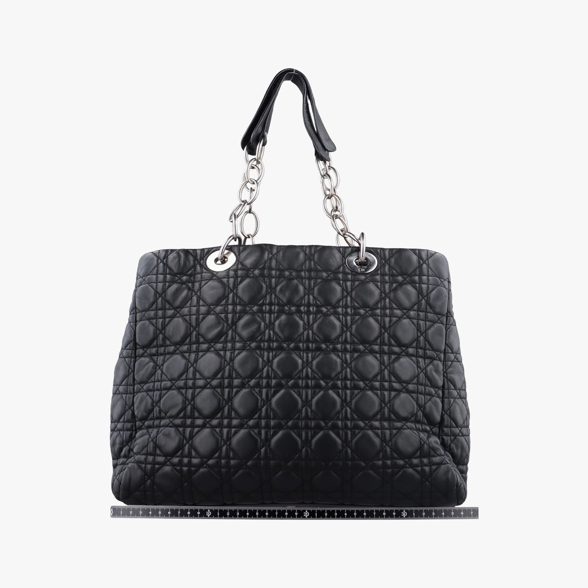 Pre-owned Christian Dior Cannage Dior Soft Shopping Black lambskin  shoulderbag | stylenewstar