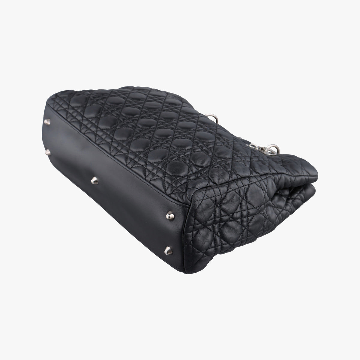 Pre-owned Christian Dior Cannage Dior Soft Shopping Black lambskin  shoulderbag | stylenewstar