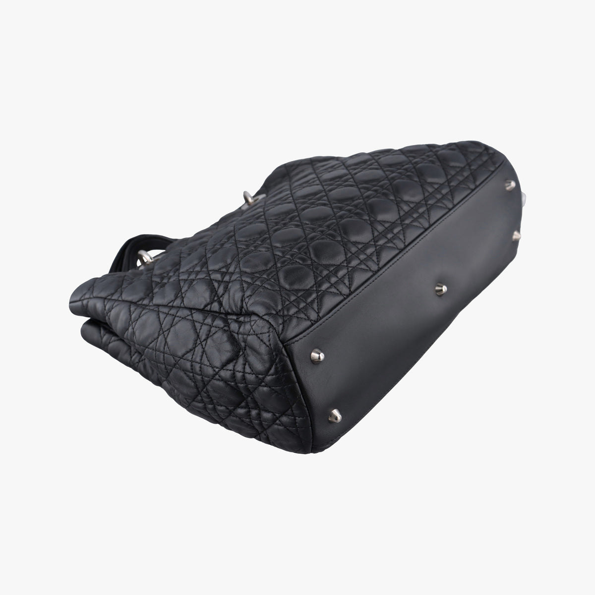Pre-owned Christian Dior Cannage Dior Soft Shopping Black lambskin  shoulderbag | stylenewstar