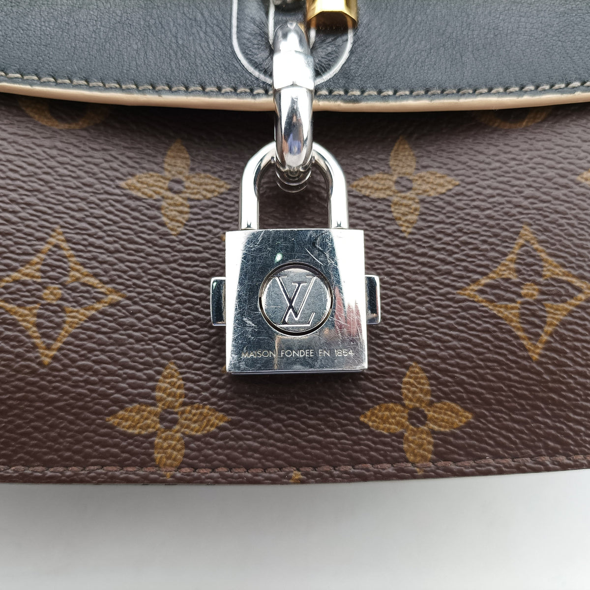 Pre-owned Louis Vuitton Chain It PM Monogram/Brown×Noir Monogram canvas×calf leather M44115 shoulderbag | stylenewstar