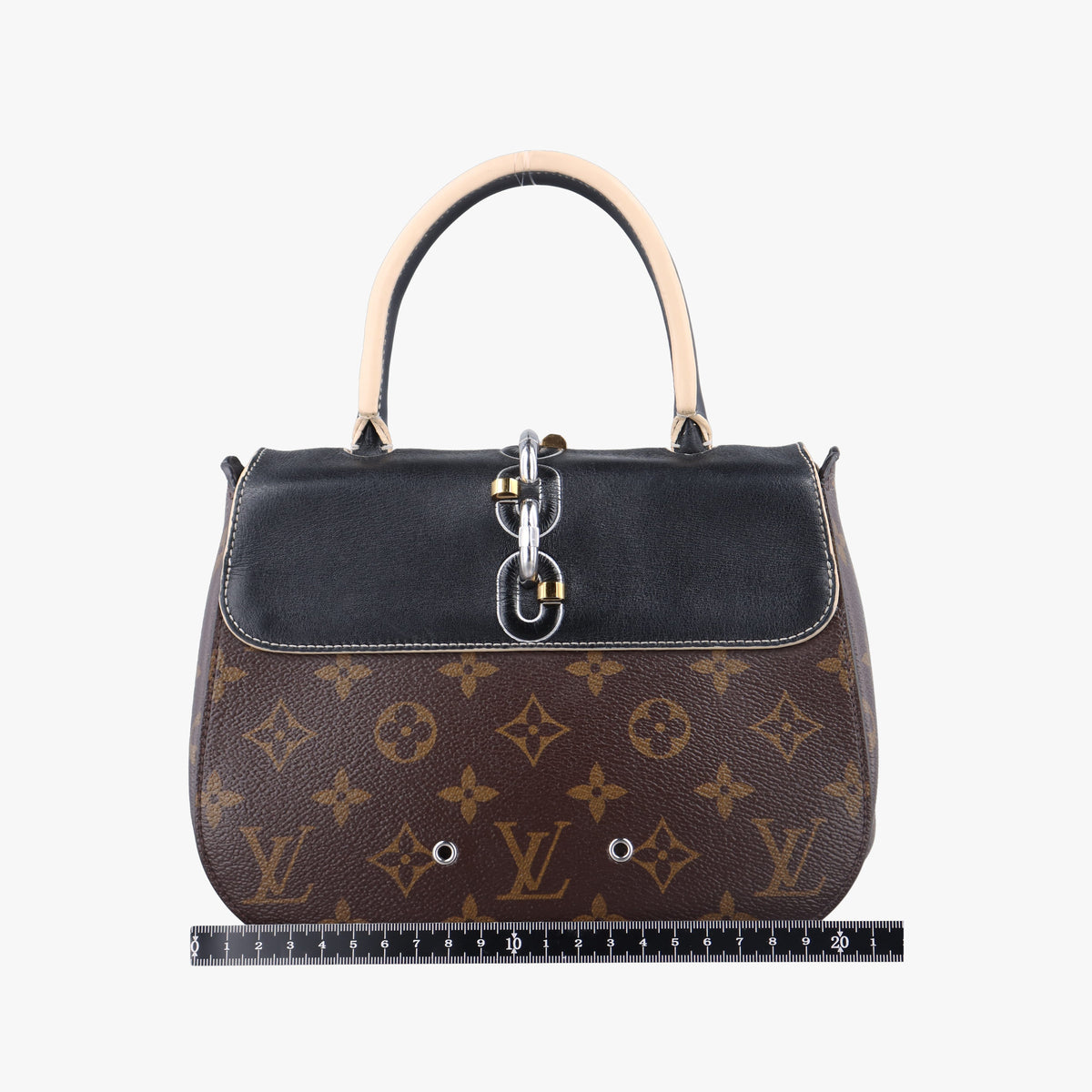 Pre-owned Louis Vuitton Chain It PM Monogram/Brown×Noir Monogram canvas×calf leather M44115 shoulderbag | stylenewstar