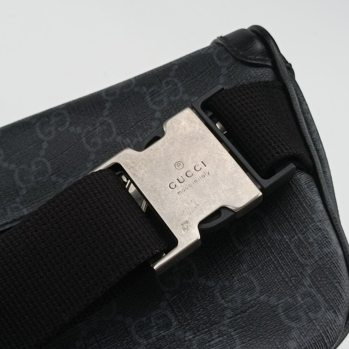 Vintage Gucci GG Supreme Retro Black PVC coated canvas 682933 bum bag/waist bag | stylenewstar