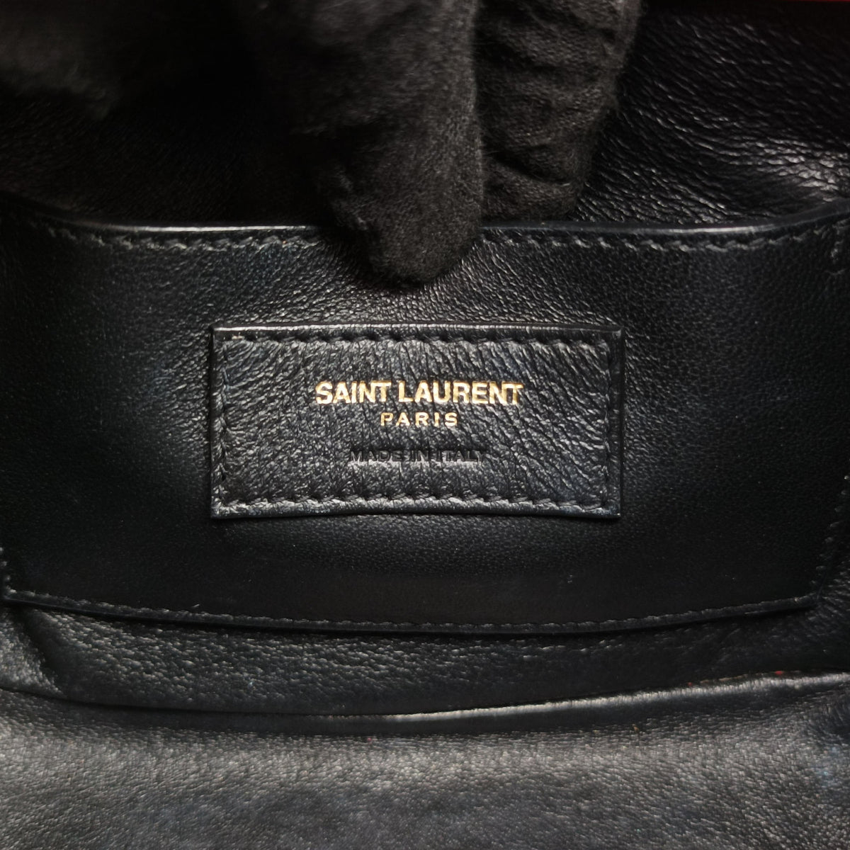 Pre-owned Yves Saint Laurent VICKY Red Patent Leather 538439 shoulderbag | stylenewstar