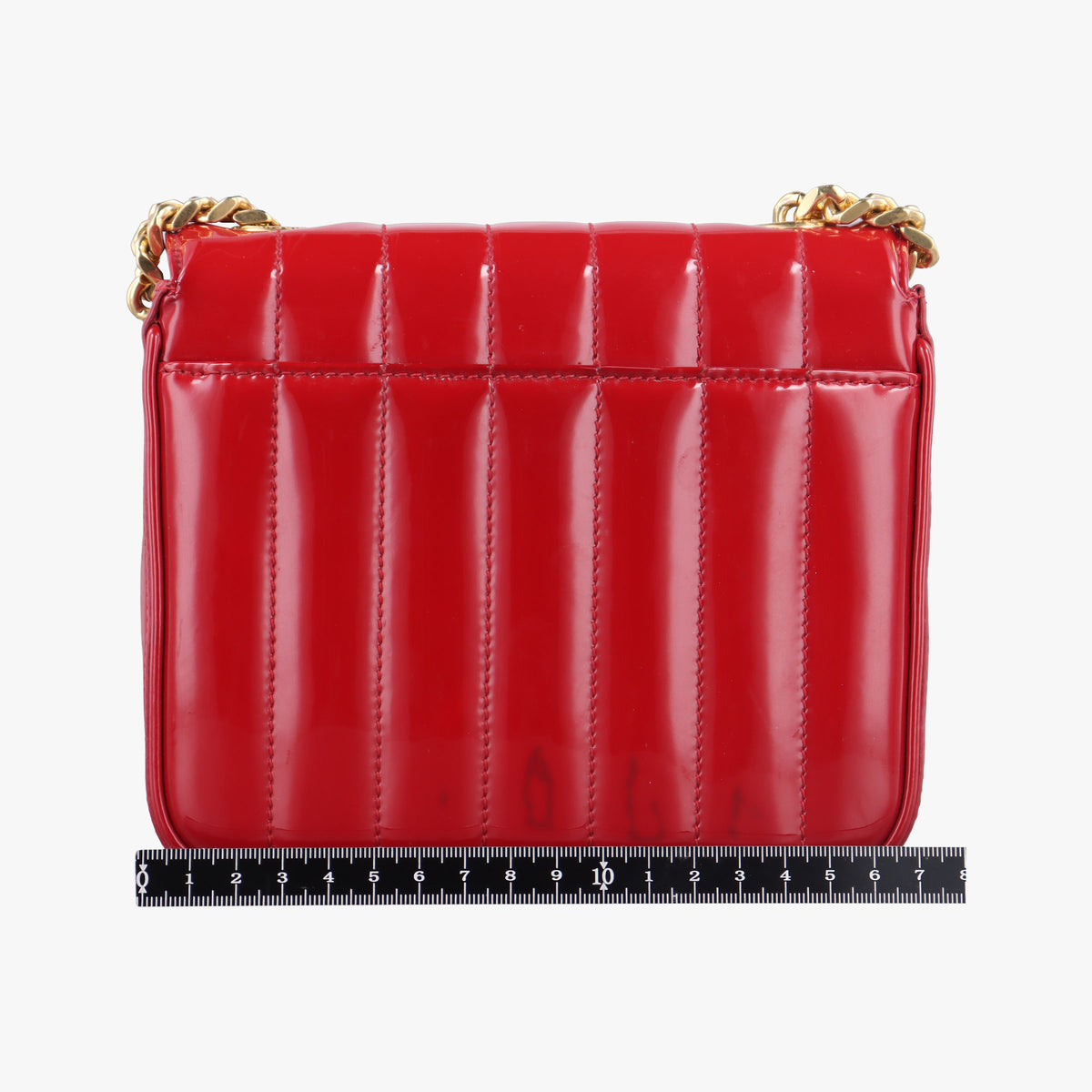 Pre-owned Yves Saint Laurent VICKY Red Patent Leather 538439 shoulderbag | stylenewstar