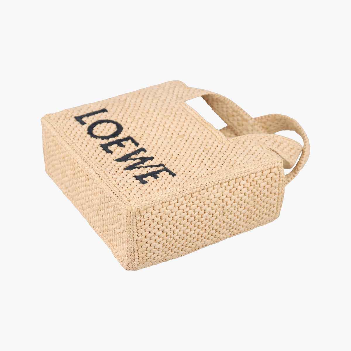 Vintage Loewe Font Tote Mini Beige Raffia A685V46X01 handbag | stylenewstar