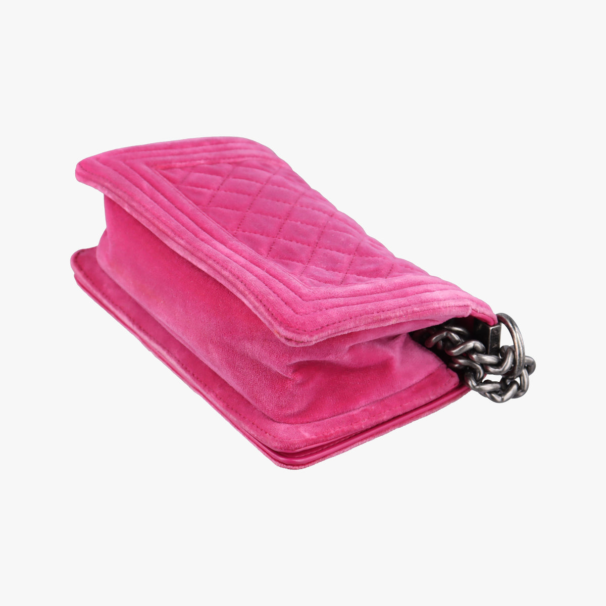 Pre-owned Chanel BOY CHANEL Rose velour A67416 shoulderbag | stylenewstar