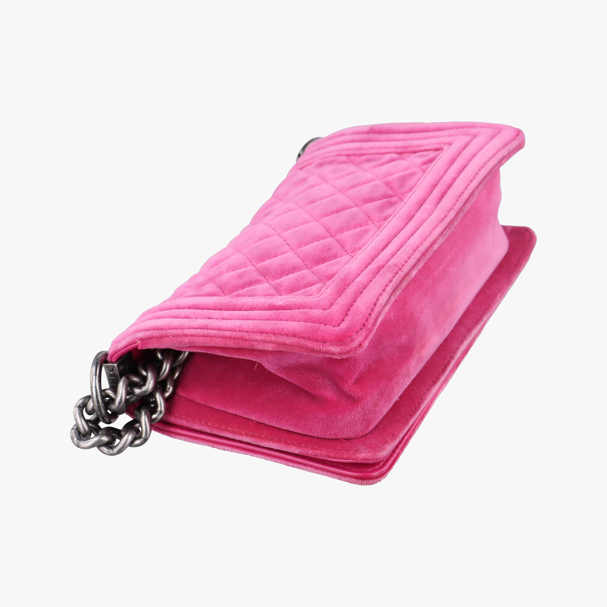 Pre-owned Chanel BOY CHANEL Rose velour A67416 shoulderbag | stylenewstar
