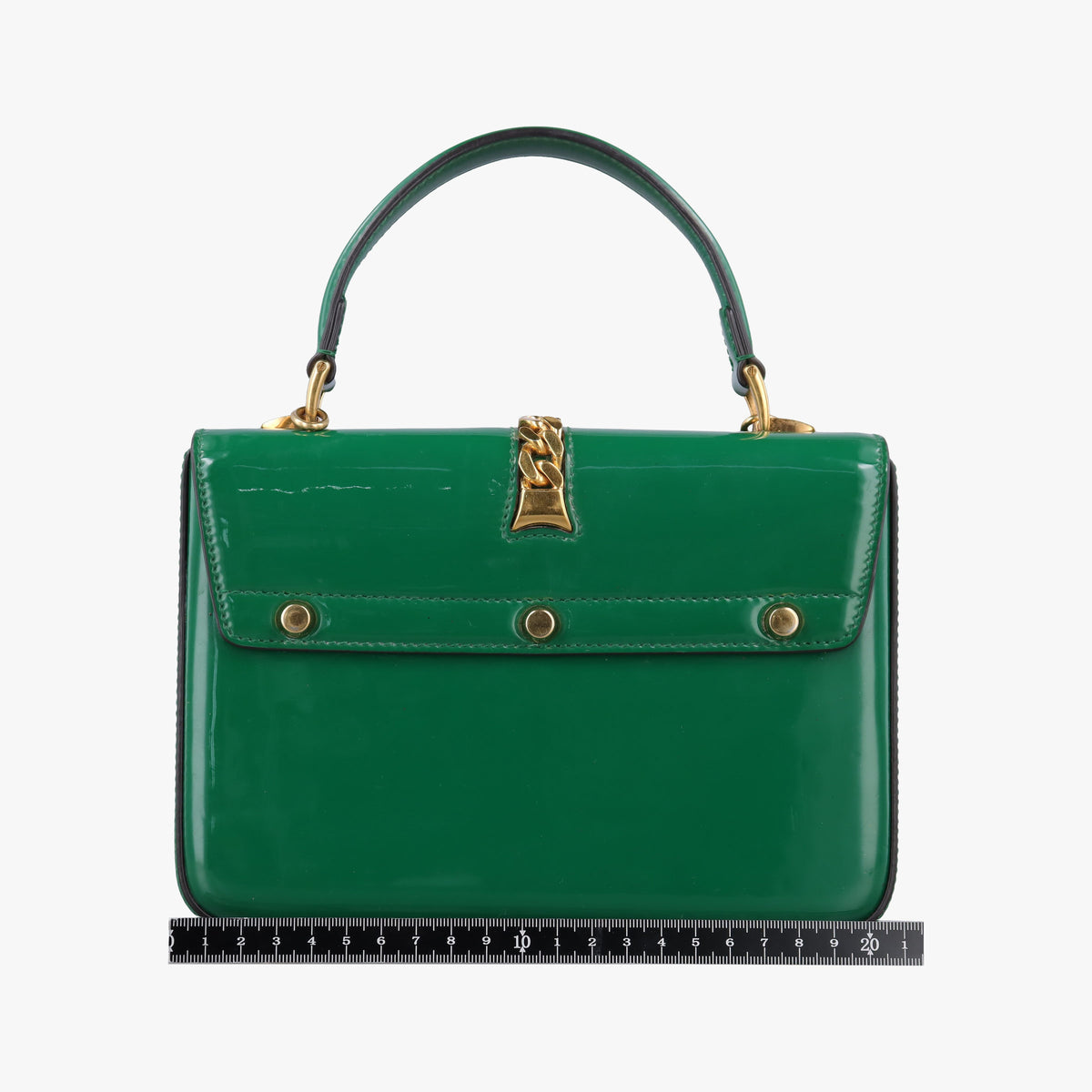 Vintage Gucci Sylvie Green Patent Leather 589479 handbag | stylenewstar