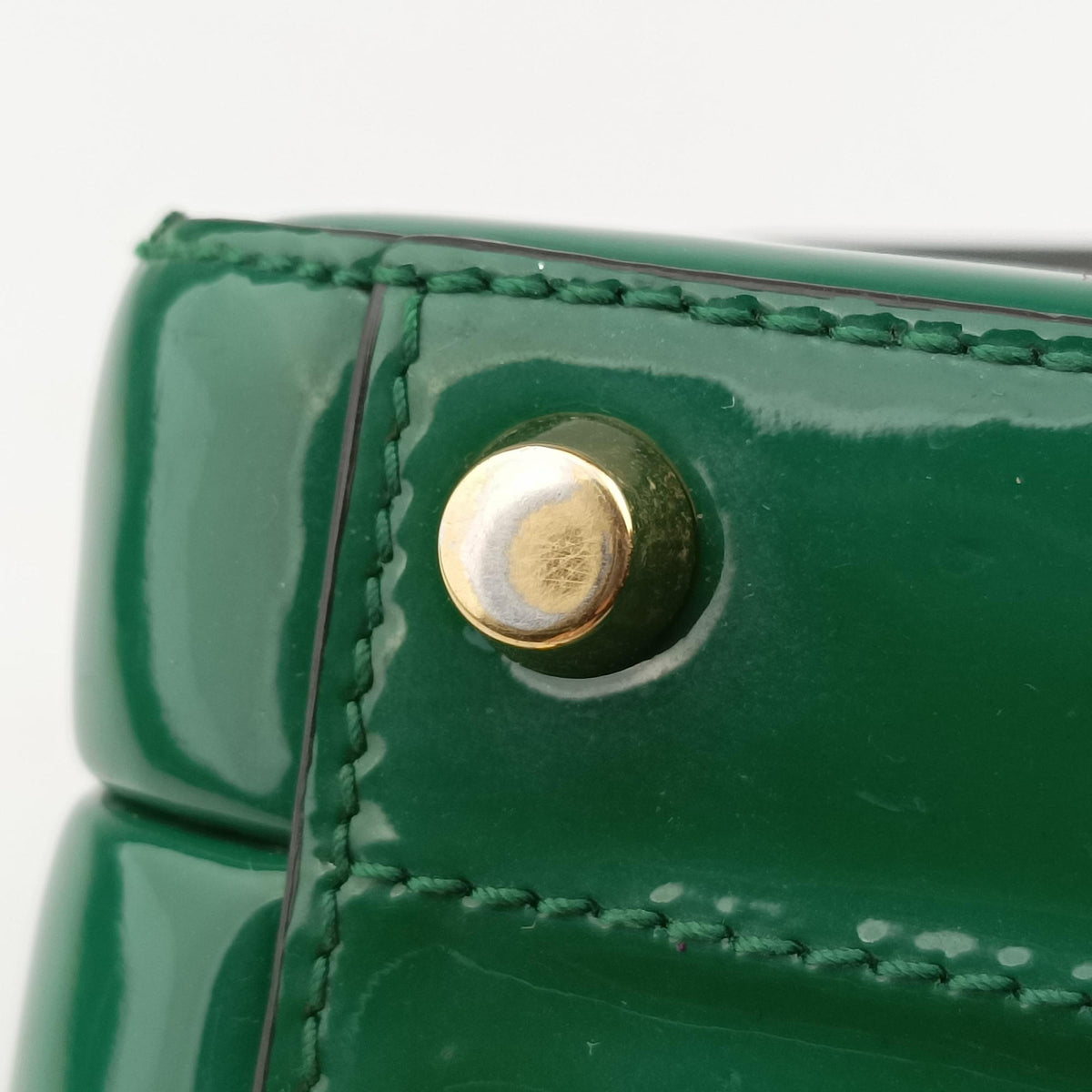 Vintage Gucci Sylvie Green Patent Leather 589479 handbag | stylenewstar