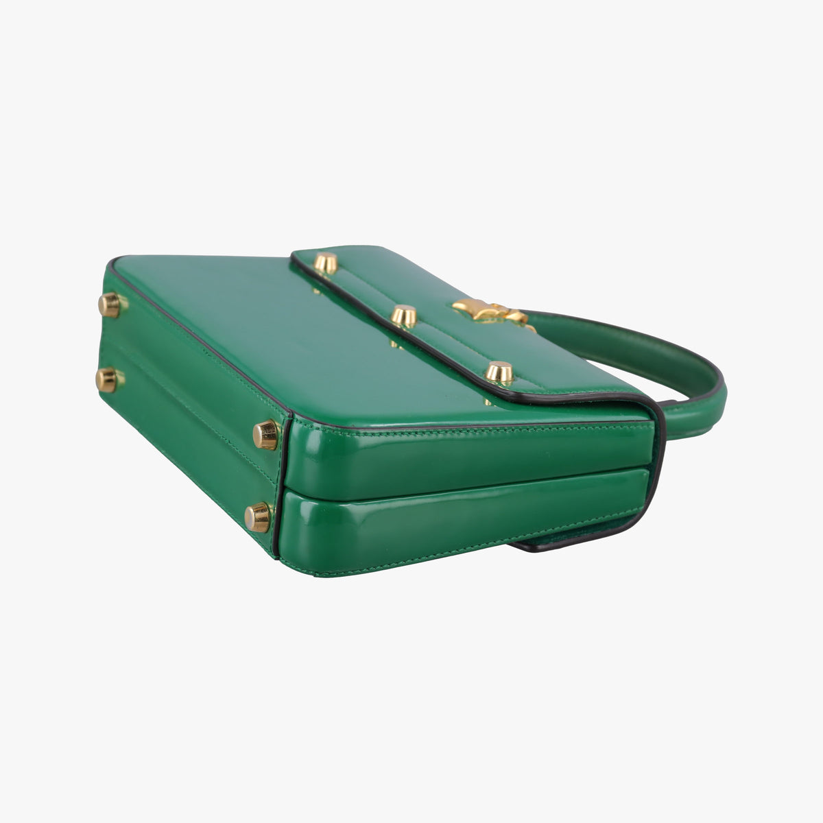 Vintage Gucci Sylvie Green Patent Leather 589479 handbag | stylenewstar