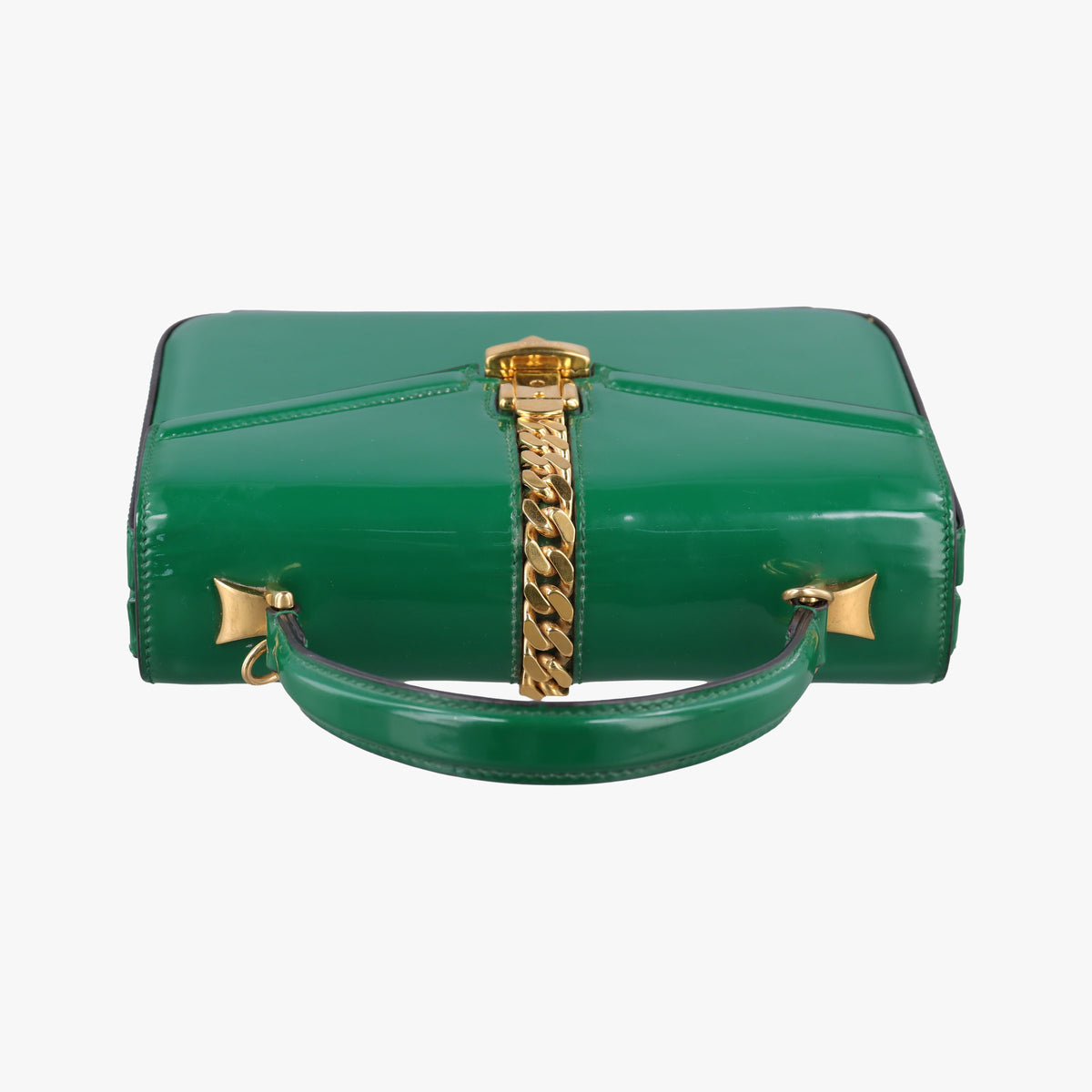 Vintage Gucci Sylvie Green Patent Leather 589479 handbag | stylenewstar