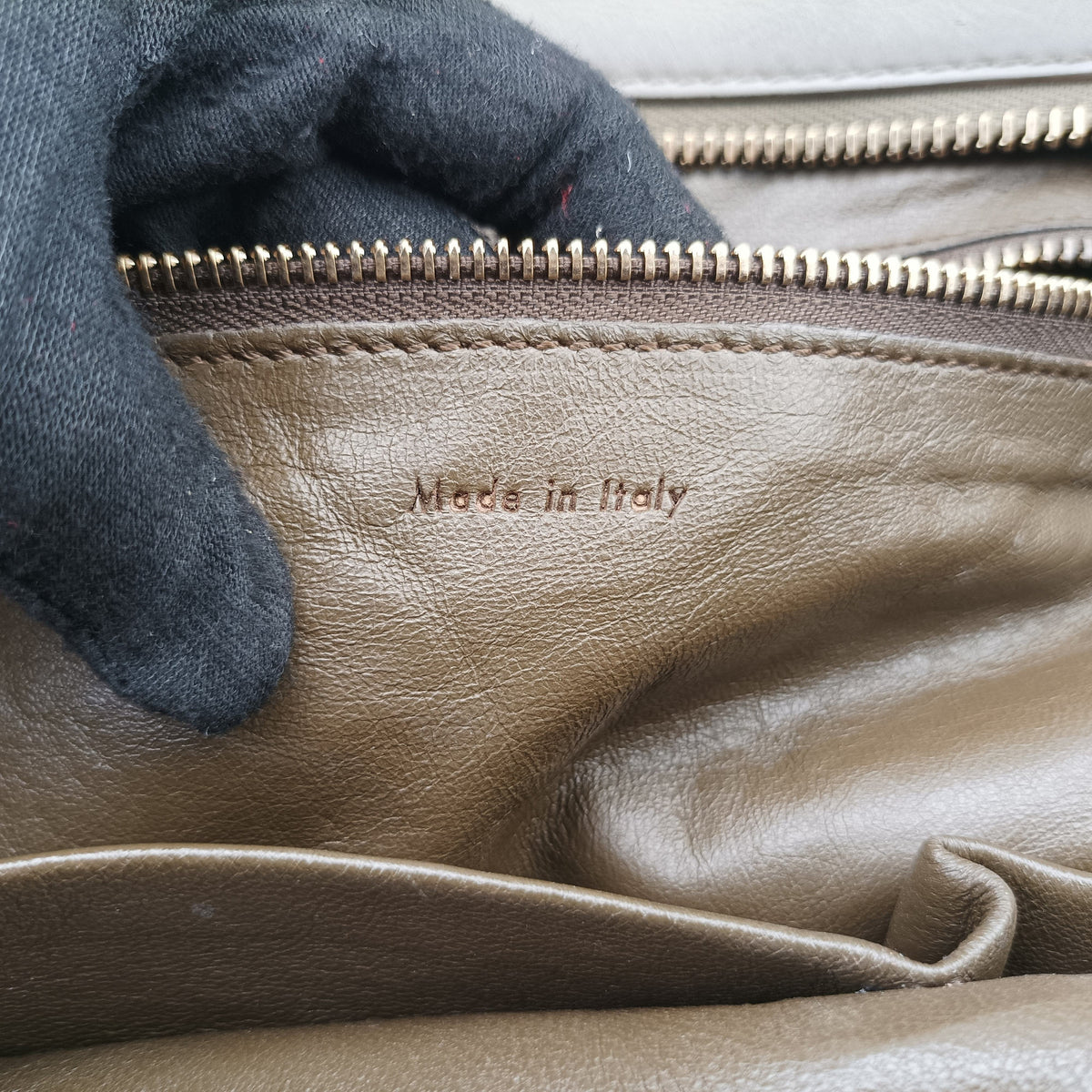 Pre-owned Celine luggage mini shopper Grey Leather  handbag | stylenewstar