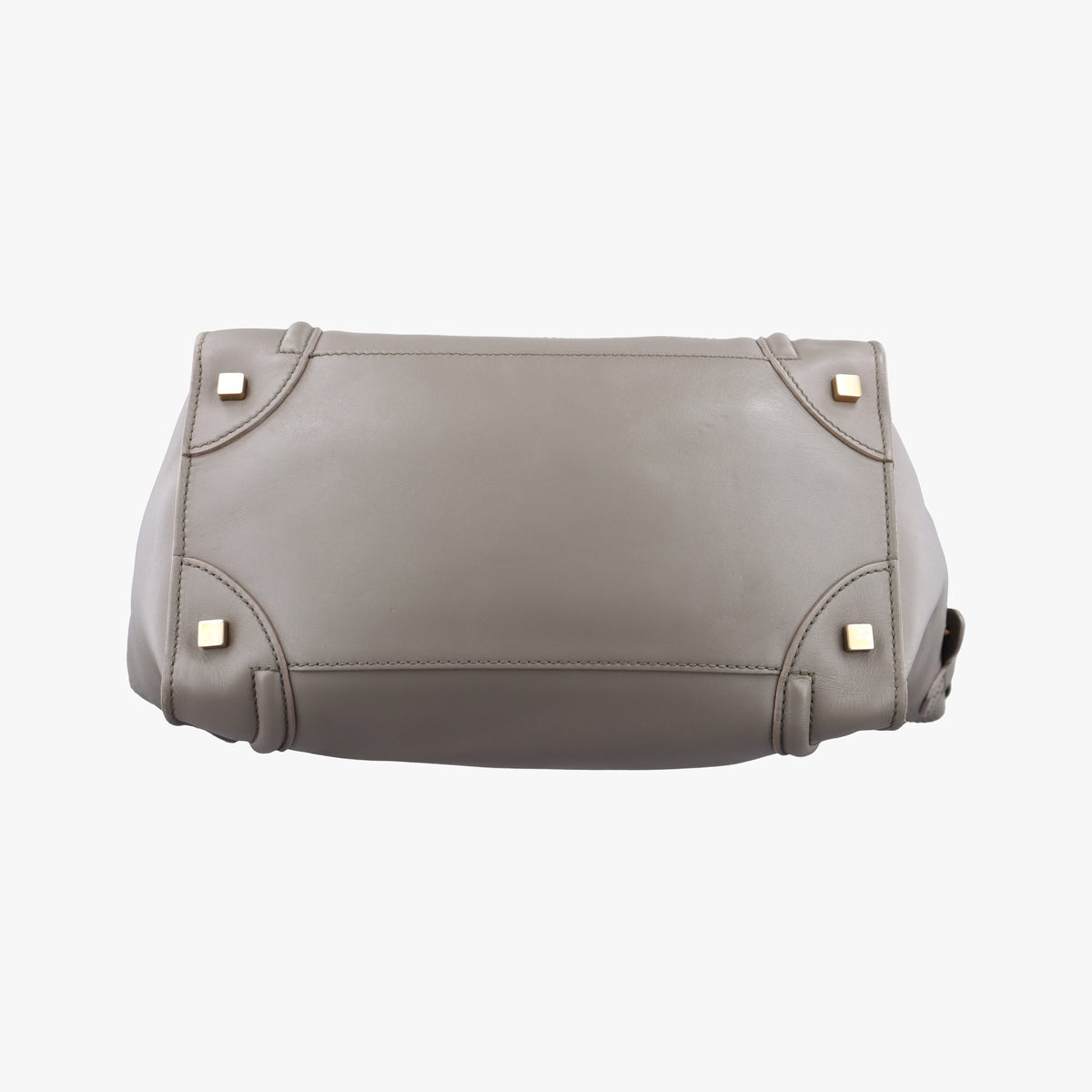 Pre-owned Celine luggage mini shopper Grey Leather  handbag | stylenewstar