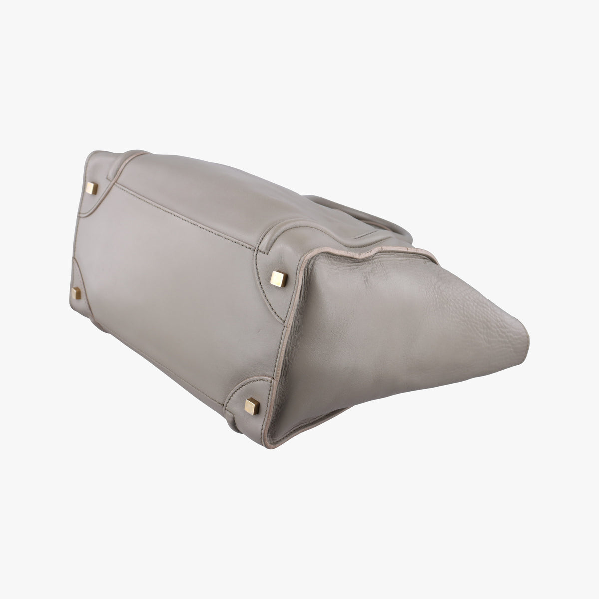 Pre-owned Celine luggage mini shopper Grey Leather  handbag | stylenewstar