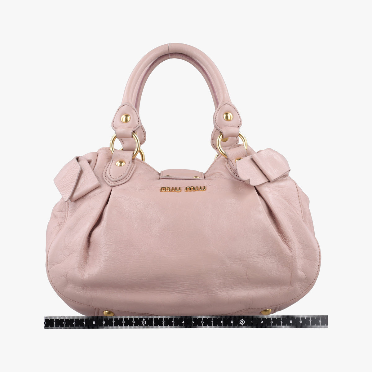 Pre-owned Miu Miu VITELLO LUX Pink Leather  shoulderbag | stylenewstar
