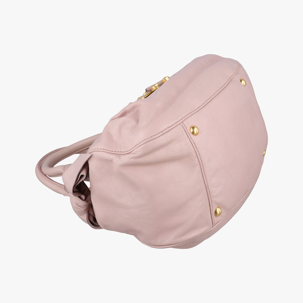 Pre-owned Miu Miu VITELLO LUX Pink Leather  shoulderbag | stylenewstar