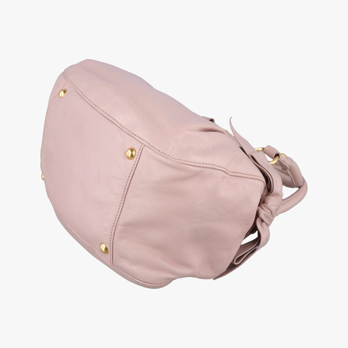 Pre-owned Miu Miu VITELLO LUX Pink Leather  shoulderbag | stylenewstar