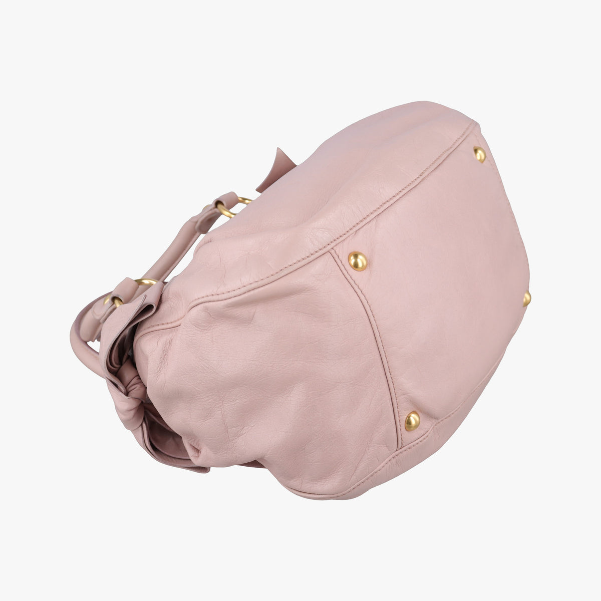 Pre-owned Miu Miu VITELLO LUX Pink Leather  shoulderbag | stylenewstar