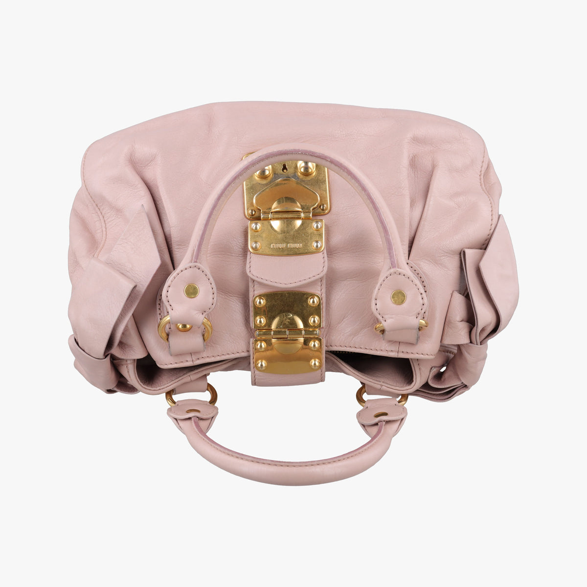 Pre-owned Miu Miu VITELLO LUX Pink Leather  shoulderbag | stylenewstar