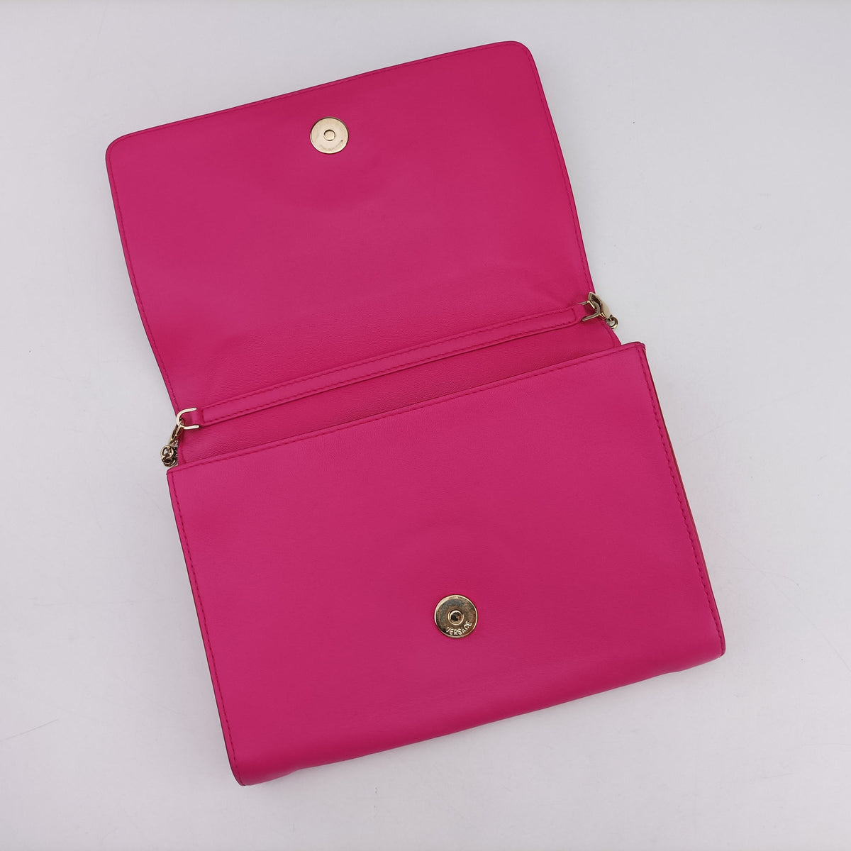 Pre-owned VERSACE La Medusa Rose Leather  shoulderbag | stylenewstar
