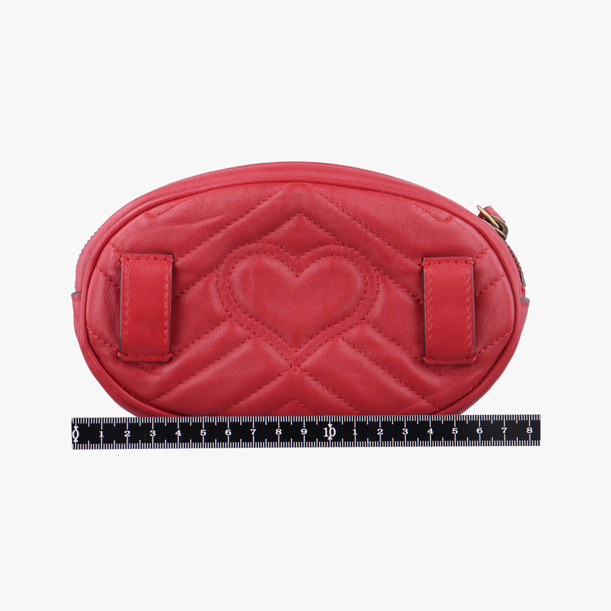 Secondhand Gucci GG Marmont Red Leather 476434 bum bag/waist bag | stylenewstar