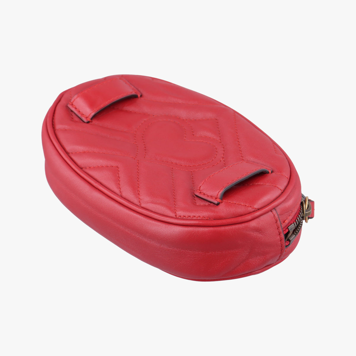 Secondhand Gucci GG Marmont Red Leather 476434 bum bag/waist bag | stylenewstar