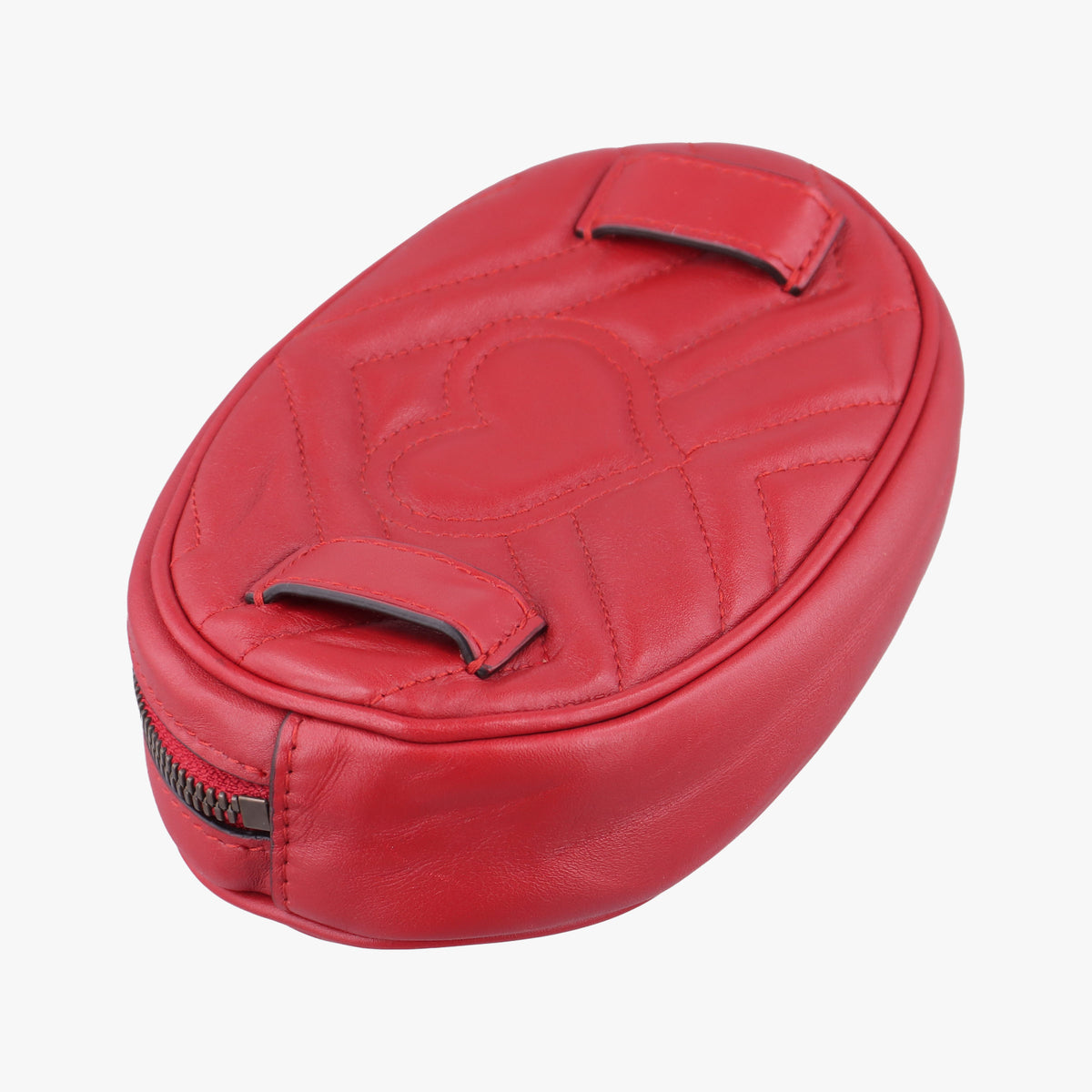 Secondhand Gucci GG Marmont Red Leather 476434 bum bag/waist bag | stylenewstar