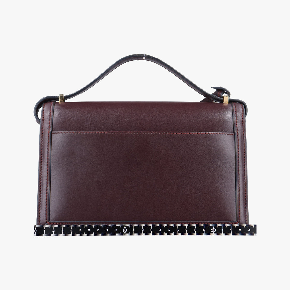 Pre-owned Loewe Barcelona Dark Burgundy Leather  shoulderbag | stylenewstar