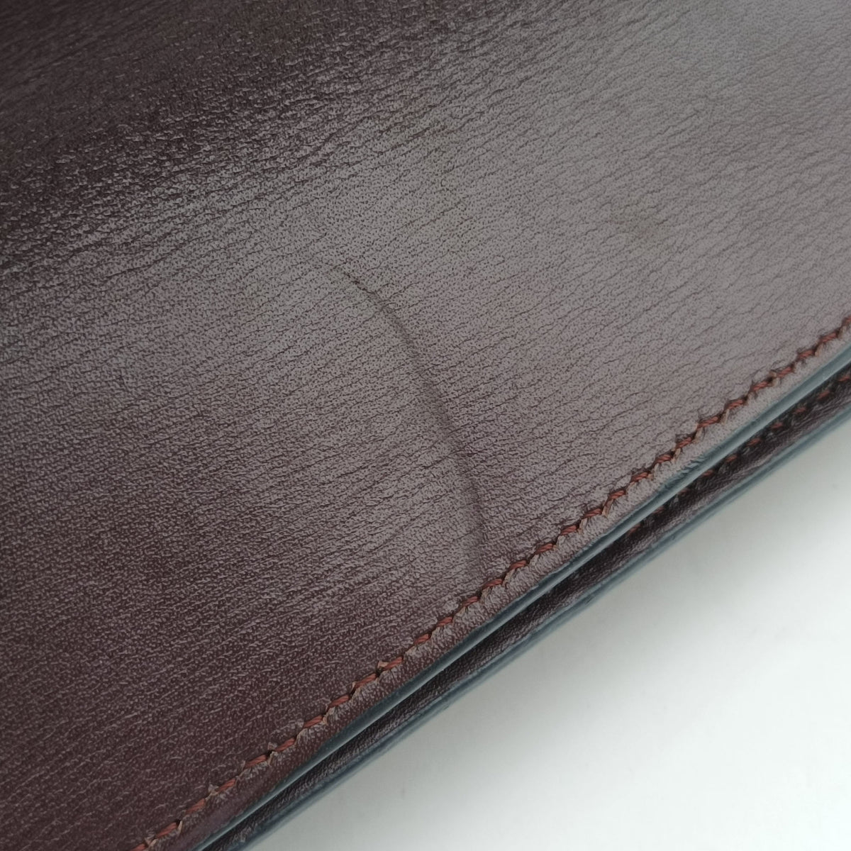 Pre-owned Loewe Barcelona Dark Burgundy Leather  shoulderbag | stylenewstar
