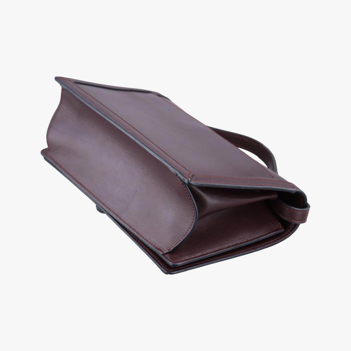 Pre-owned Loewe Barcelona Dark Burgundy Leather  shoulderbag | stylenewstar