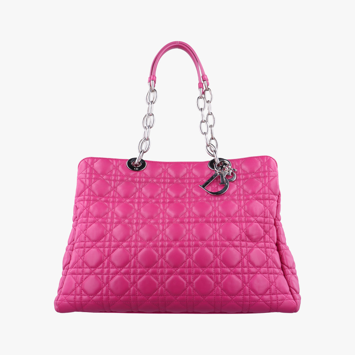 Vintage Christian Dior Cannage Dior Soft Shopping Rose lambskin  shoulderbag | stylenewstar