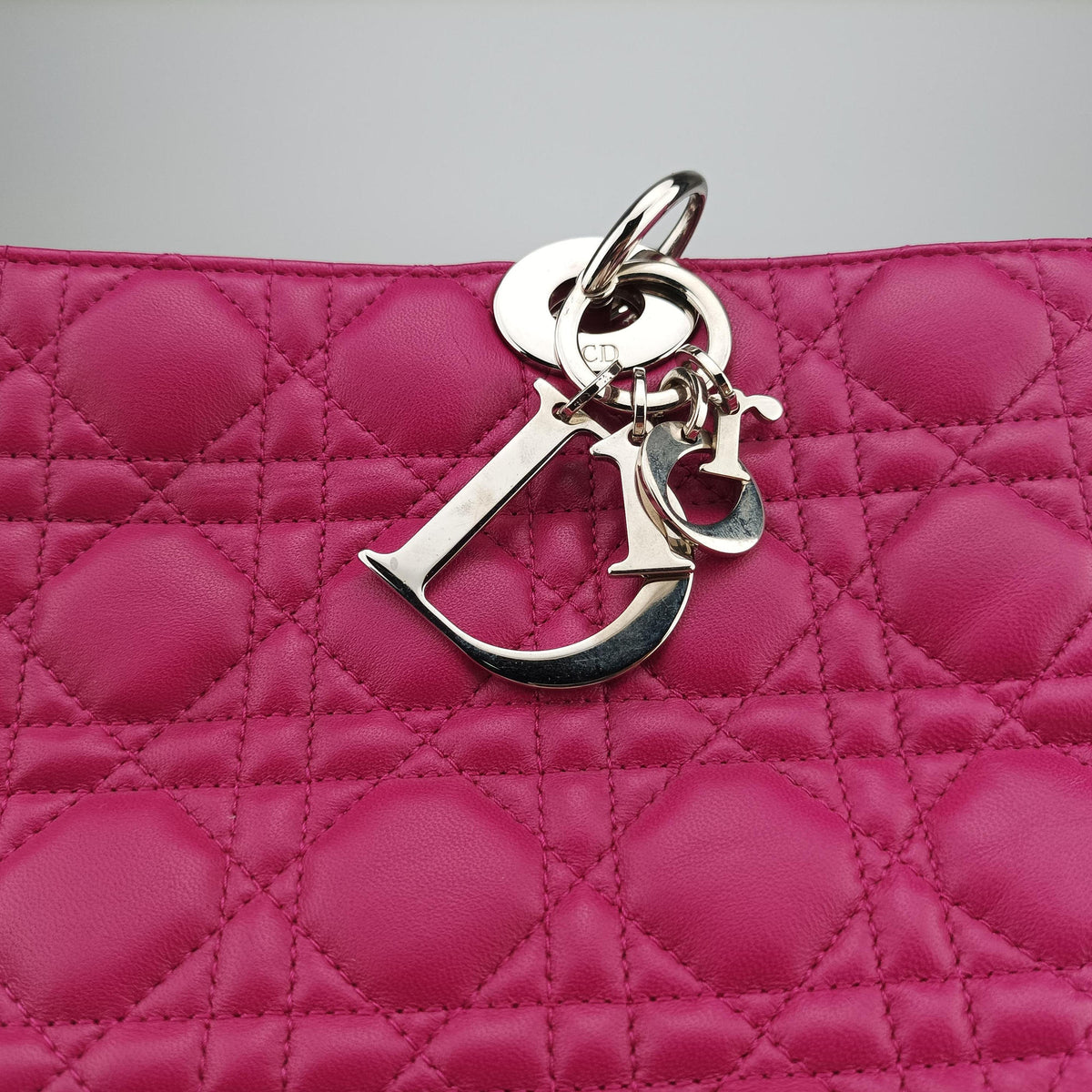 Vintage Christian Dior Cannage Dior Soft Shopping Rose lambskin  shoulderbag | stylenewstar
